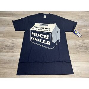 #1 Dad Awesome Dad Like Normal Dad But Cooler T-Shirt Blue Size S NWT